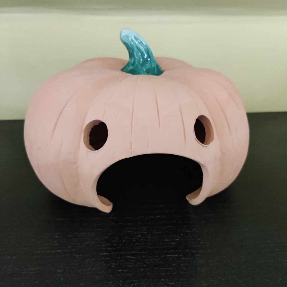 Ceramic Pumpkin Hamster Hideout
